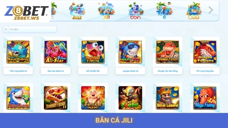Bắn cá JILI Z8bet | Top 5 game đồ họa đẹp, dễ thắng nhất 3 Game bắn cá cực hot đến từ đối tác JILI trên Z8bet