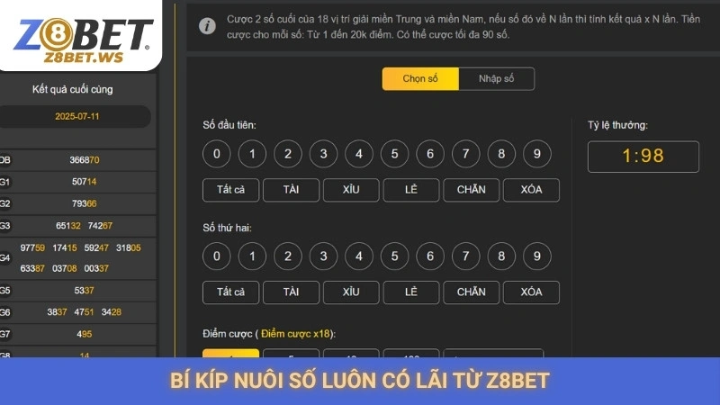 Soi cầu lô Z8bet | Bí kíp bắt bạch thủ & song thủ lô hay 3 Bí kíp nuôi số luôn có lãi từ Z8bet