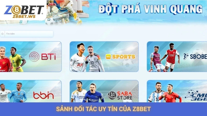 Sảnh đối tác uy tín của Z8bet